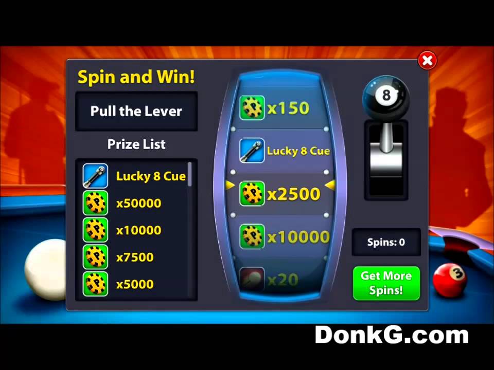 Miniclip 8 Ball Pool Spin Bonus Prize - YouTube