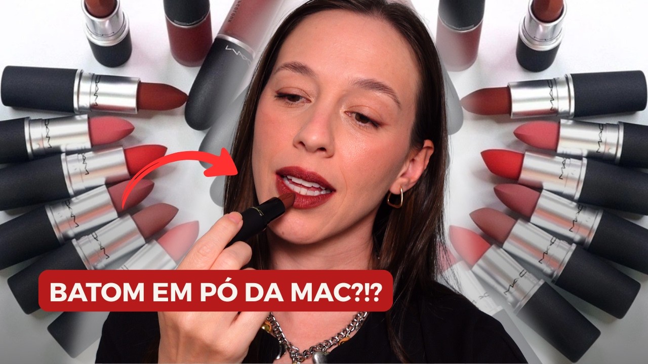 Testei NOVOS BATONS DA MAC: Linha POWDER KISS | LITA MELLO