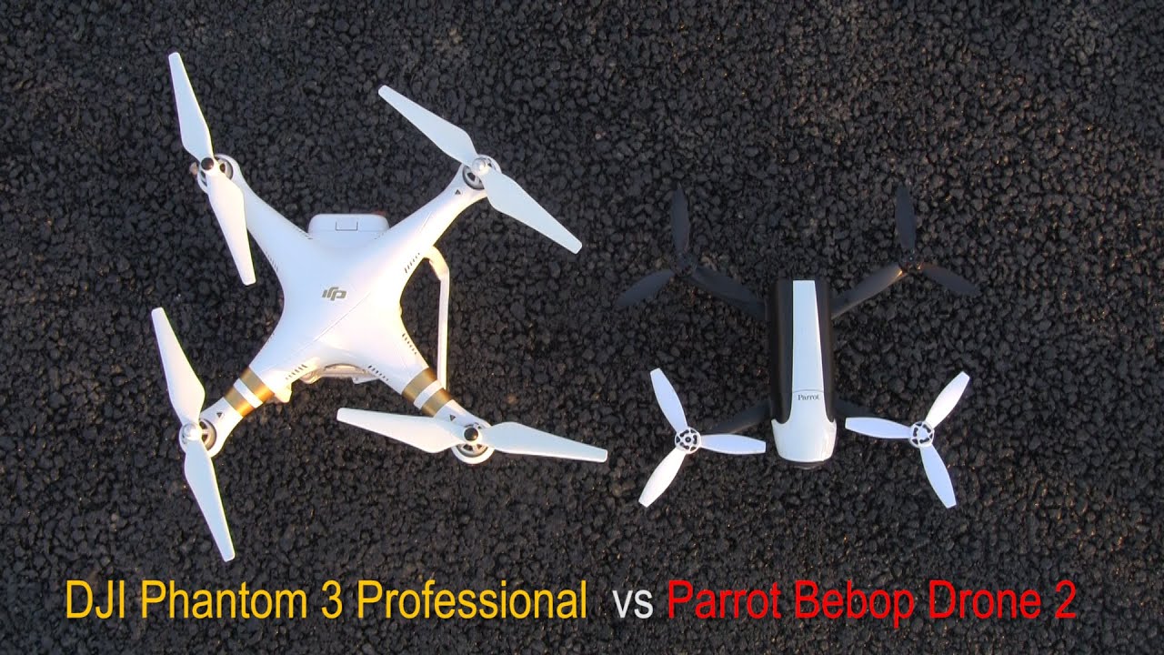 DJI Phantom 3 vs Parrot Bebop 2 - YouTube