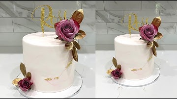 How to make a marble FONDANT cake | how to work with fondant | Sugarella Sweets