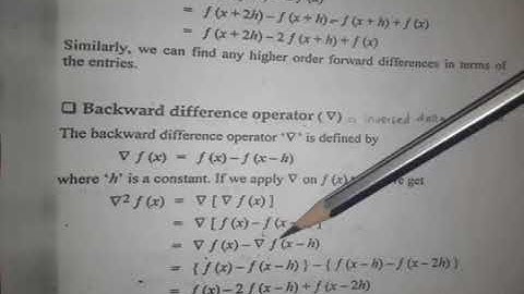 Finite Difference - Operators | Explained in Tamil