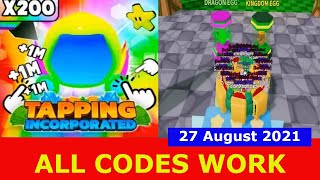 ALL CODES WORK *X200 EVENT* [X200] Tapping Inc ROBLOX | 27 August 2021