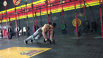 Dumbbell Renegade Row with Push ups