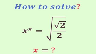 China-Math Exponential Olympiad problem | radical | equation | x=?