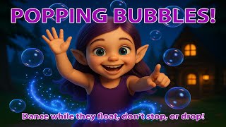 POPPING Bubbles with Bubbles | POP and FREEZE! Activity Song for Kids screenshot 2