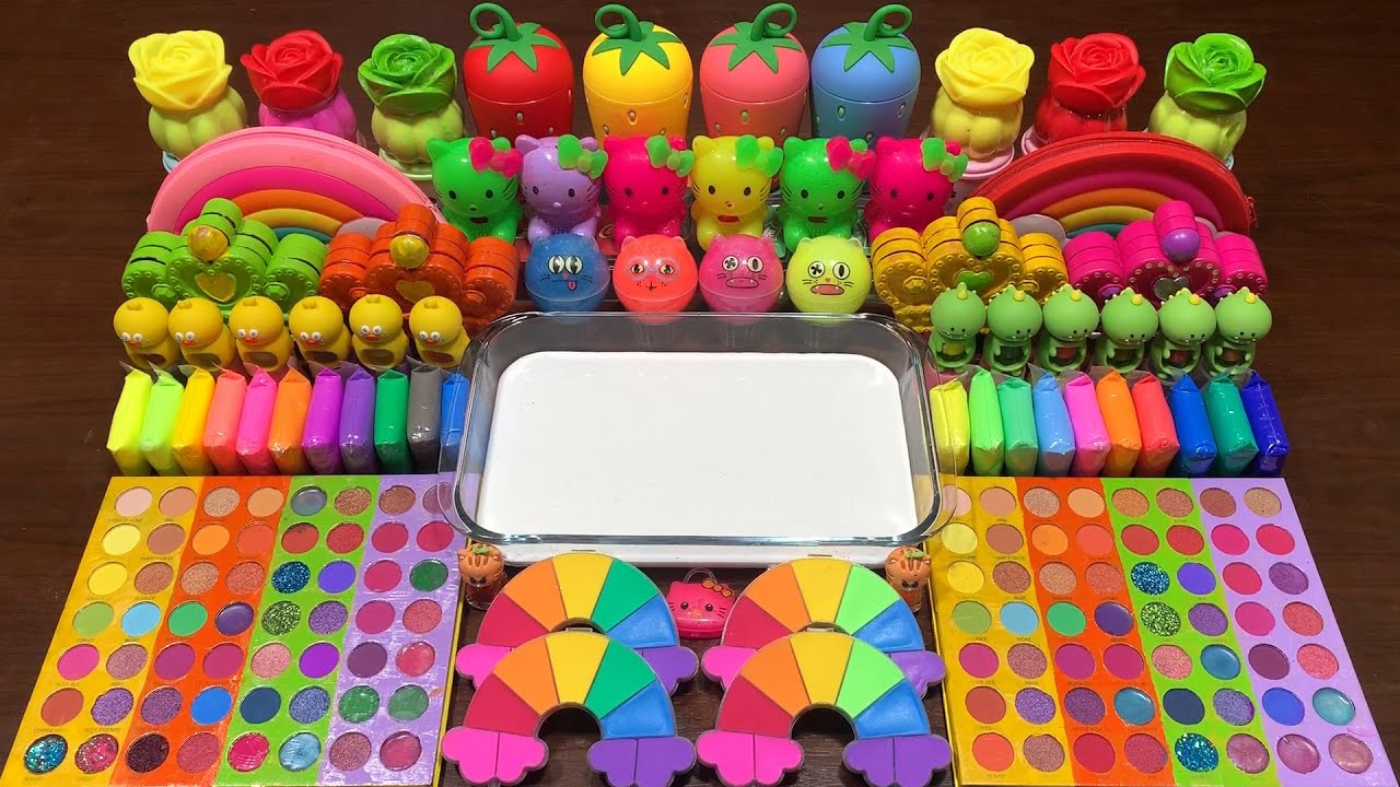 SPECIAL RAINBOW | Mixing Random Things Into GLOSSY Slime | Satisfying Slime Videos 