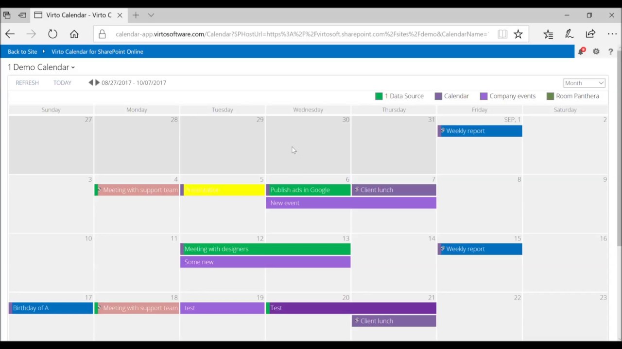 How to overlay Office 365 calendars with Exchange Online calendars and