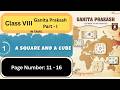 Class 8 Ganita Prakash Part 1  | Chapter - 1 A Square and a Cube (Pg 11–16) Explained 📘✨