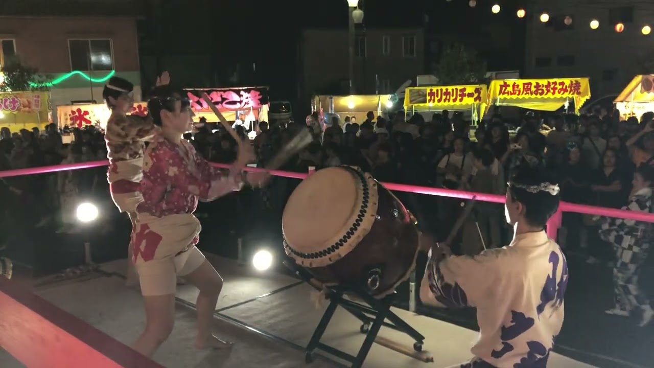 ◆助六太鼓◆菅野結女・幸田恵美子・小美濃裕介【少年八木節】《踊り：匠美会》20250815第70回いわき回転やぐら盆踊り大会