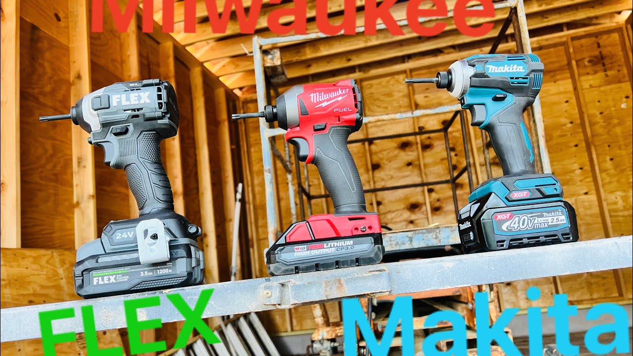 Flex 24v vs makita 40v vs Milwaukee 18v BATTLE OF THE NEW IMPACTS (must