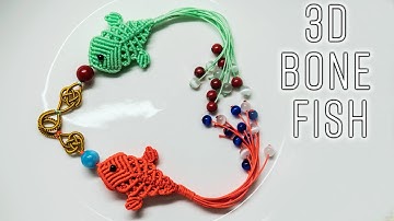 Macrame key chain tutorial - The lucky 3D bonefish - hướng dẫn thắt cá 3D may mắn