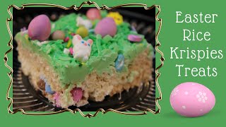 Easter Rice Krispies Treats (with a Cadbury Mini Egg Hidden Layer)