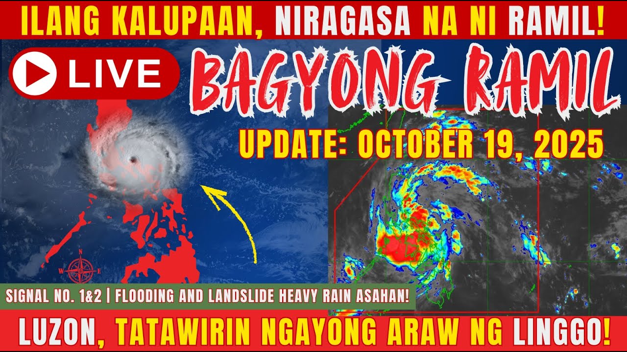 🔴 LIVE! OCTOBER 19, 2025! BAGYONG RAMIL BABAYUHIN ANG LUZON NGAYONG BUONG LINGGO 