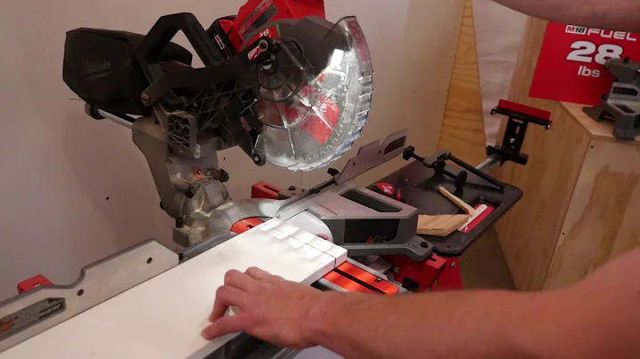 Milwaukee M18 Fuel 7-1/4" Compact Miter Saw Cutting Action