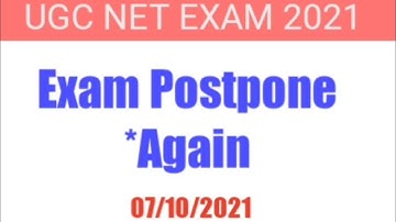🔥 EXAM POSTPONE AGAIN ??? || NEW UPDATE || UGC NET OCTOBER 2021 EXAM || #NTAUGCNET #examPOSTPONE