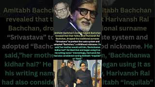 “From Srivastava to Bachchan: The Untold Story Behind Big B’s Legendary Name!”#amitabhbachchan#news