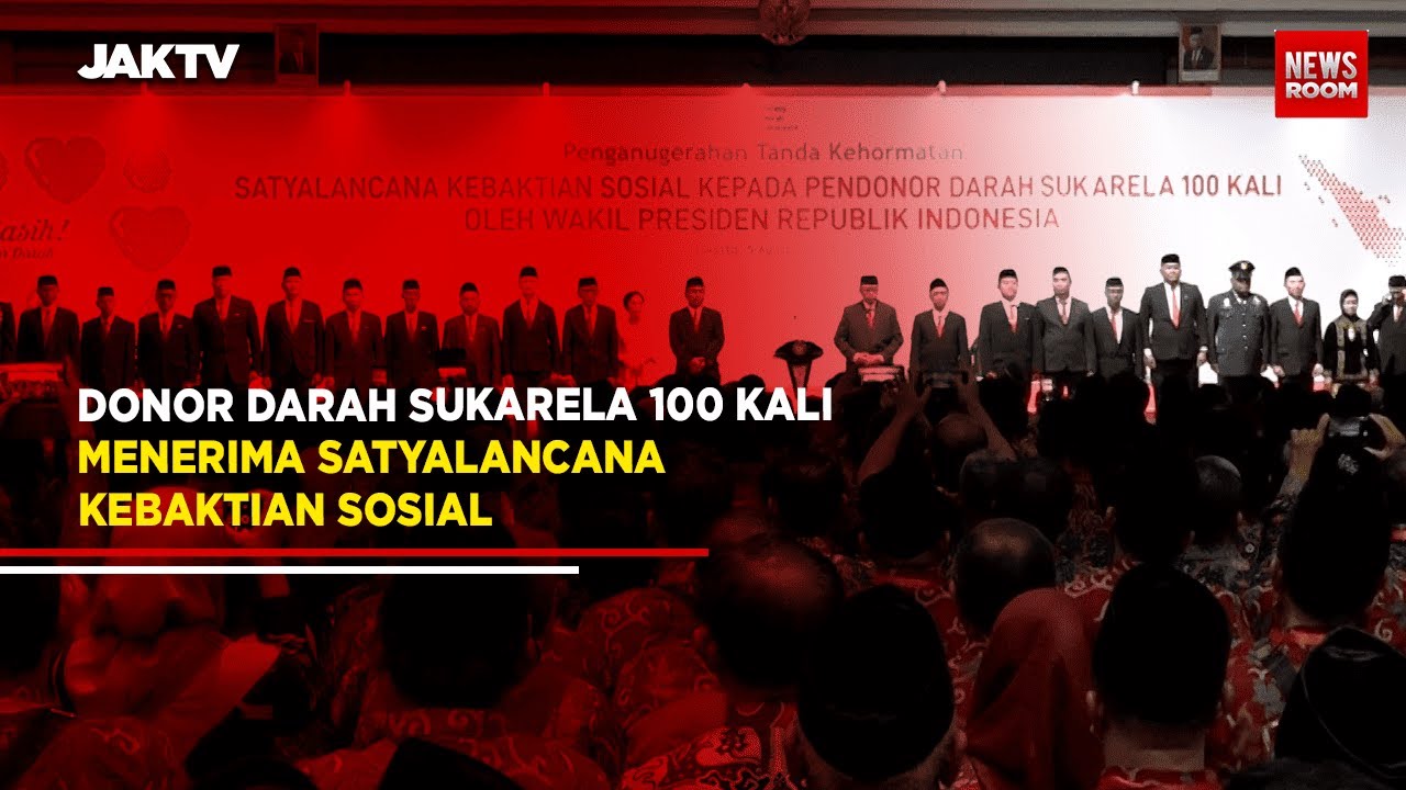 Donor darah sukarela 100 kali menerima satyalancana kebaktian sosial