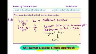 Prove by Contradiction That log 5 is Irrational Edexcel IGCSE and Precalculus CBSE Functions