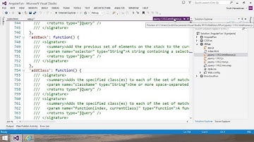 Visual Studio 2013 Web Editor Features - JavaScript
