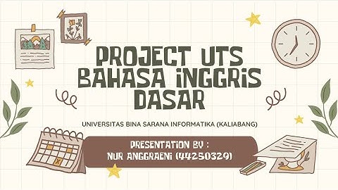 Project UTS Bahasa Inggris Dasar | UBSI Kaliabang | The Question Word