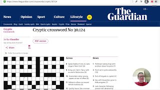 Guardian Cryptic Crossword (Tuesday, 29 September 2026) by Chandler