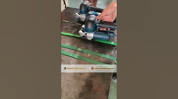 Máy hàn nhiệt dây đai nhựa chạy pin không dùng bọ, lực siết 5500N #mayhannhietdaydainhua #maypin