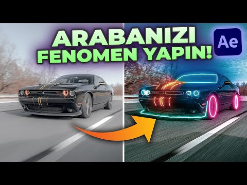 5 dk'da ARABANIN HER YERİNE NEON IŞIK YAPMAK! | After Effects Dersleri