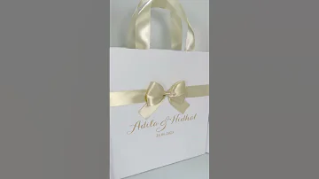 Champagne Wedding Welcome Bags Weddingfavors Weddings Weddingwelcomebags Giftbags 