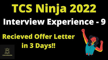 TCS (NQT) Ninja Interview Experience 2022 Batch | TR+MR+HR Questions discussed | 6th Oct 2021