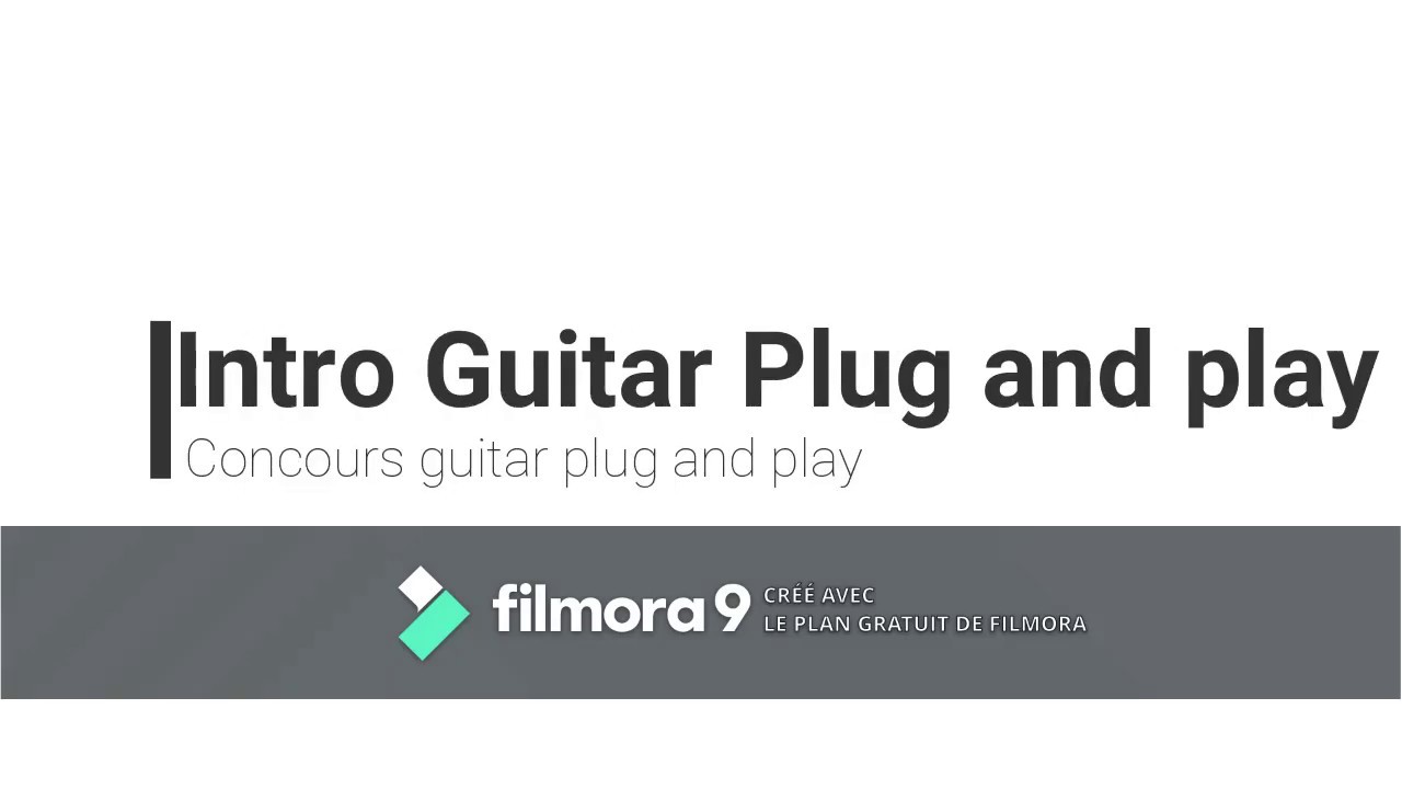 Guitar Plug and Play concours YouTube
