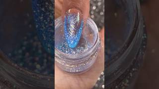 Think U The 💩... 🐩 You Not Even The 💨 Blue French Dip Nail With Glitter #Nails #Nailtutorial