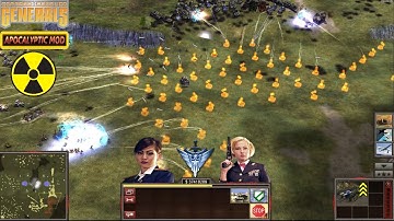 AI build build base defense in whole map! C&C Generals Zero Hour Apcalyptic mod.