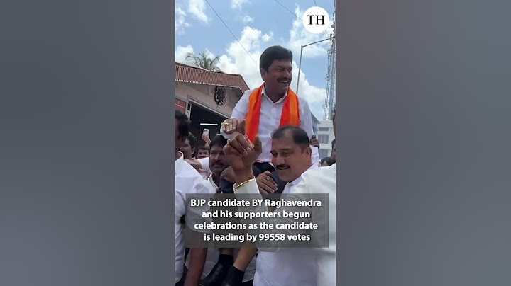 BY Raghavendra and his supporters celebrate lead | Lok Sabha elections 2024