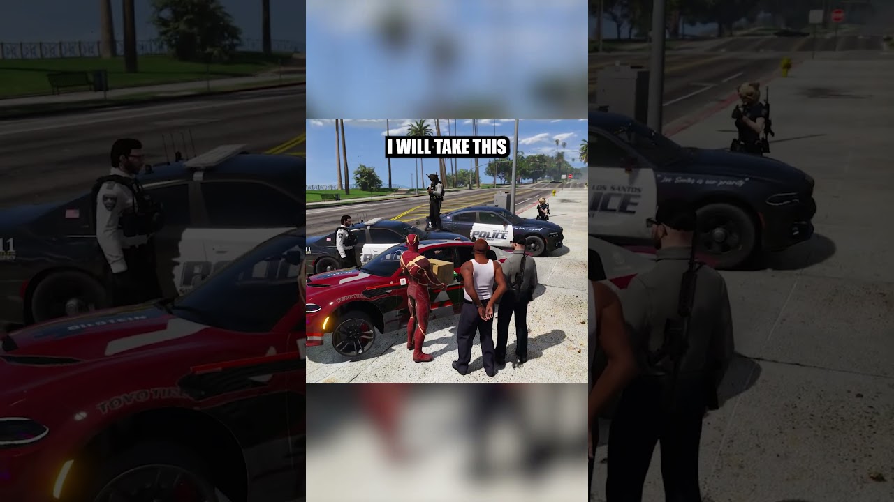 Attempting to escape cops as the FLASH