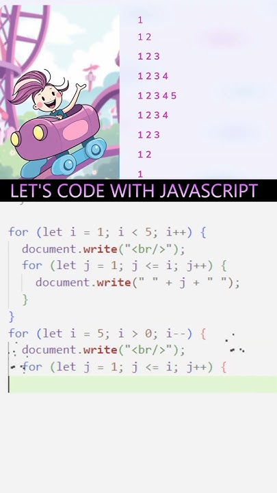 Number pattern program in javascript | javascript tutorial for ...