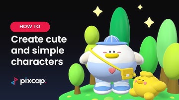 Create cute and simple 3D design characters