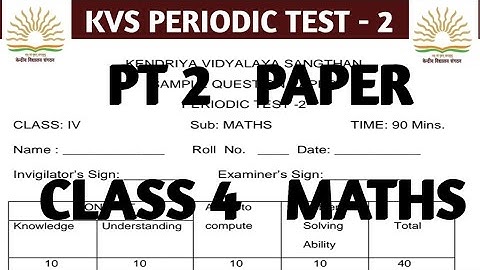 Kvs class 4 maths pt-2 question paper 2023 #pt2 #PT1 #kvexam #maths #class4 #ncrt #cbse @KVS360