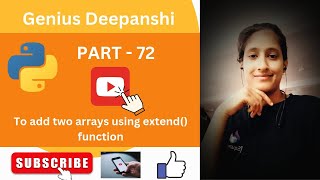 To add two arrays using the extend() function in python