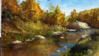 Beginning Landscapes  Learn to Paint  Stream in the Fall