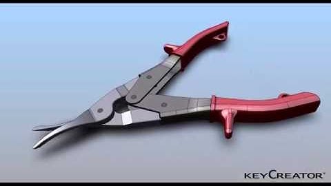 KeyCreator Direct CAD animation of Tin Snips