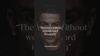 Cristiano Ronaldo hard work quote wallpaper