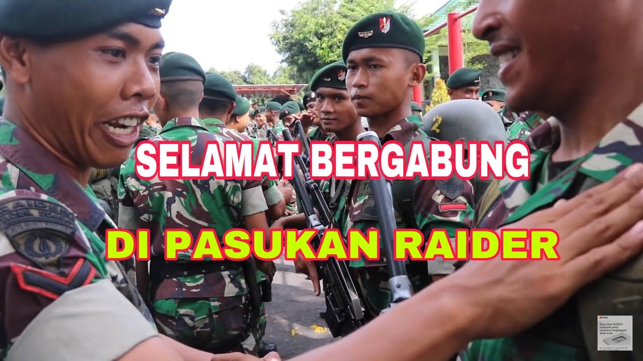 Prajurit RAIDER TNI AD - Selesai PENDIDIKAN Dari Kopassus di Sambut Penuh Bangga oleh PELATIH TNI
