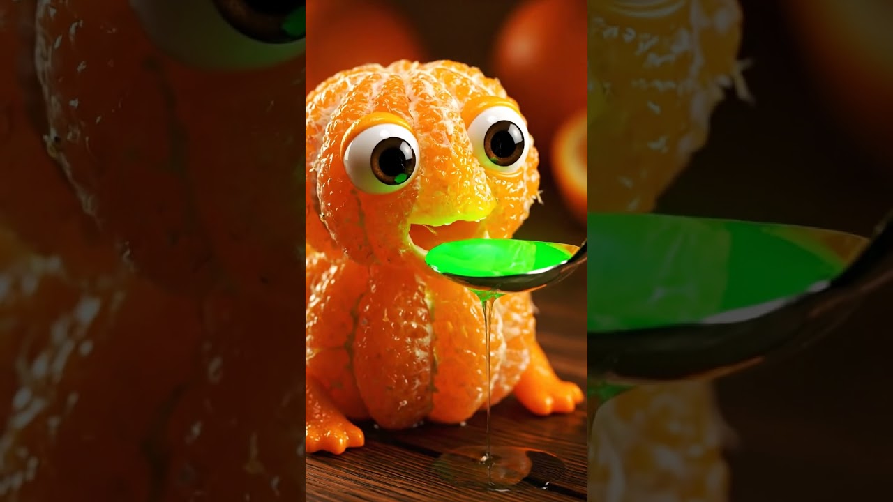 Feeding the Cutest Tiny Orange Baby! @FoobleRun Food Art Comes to Life​
