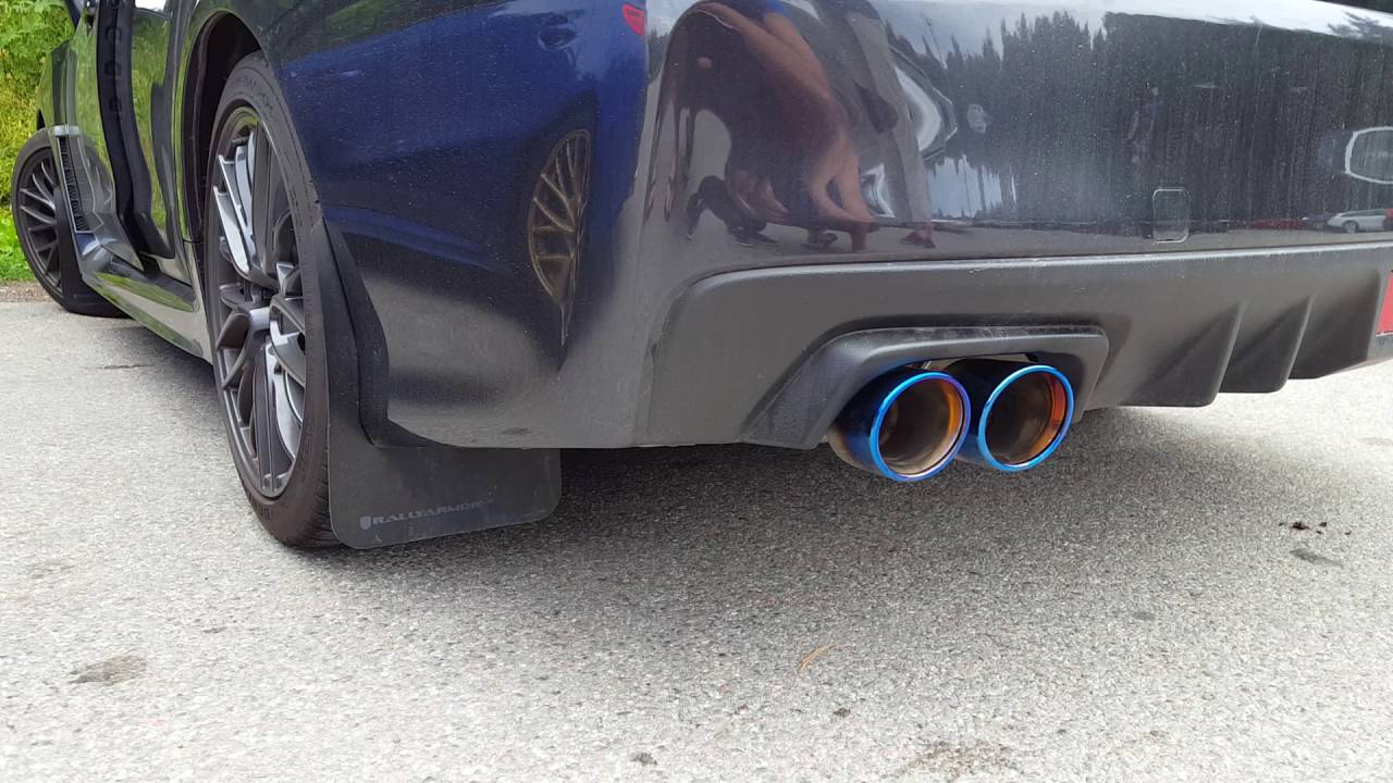 Subaru WRX STI 2015 original vs. ETS Axle Back Exhaust System w