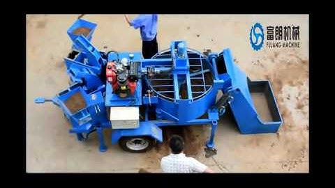 M7MI twin Diesel engine hydraulic earth mud interlocking brick block machine