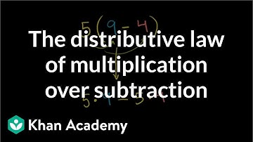 The distributive law of multiplication over subtraction | Pre-Algebra | Khan Academy