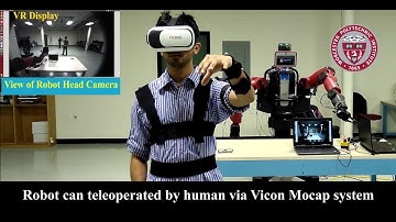Teleoperation of Baxter Robot (with Virtual Reality Headset and Vicon Motion capture)