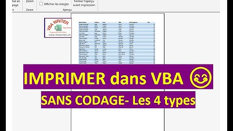VBA Imprimer/ les 4 types d