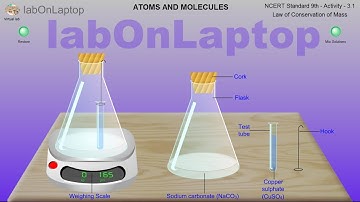 NCERT Class 9th - Activity 3.1 | Chemistry | Law of Conservation of Mass | labOnLaptop | Virtual Lab