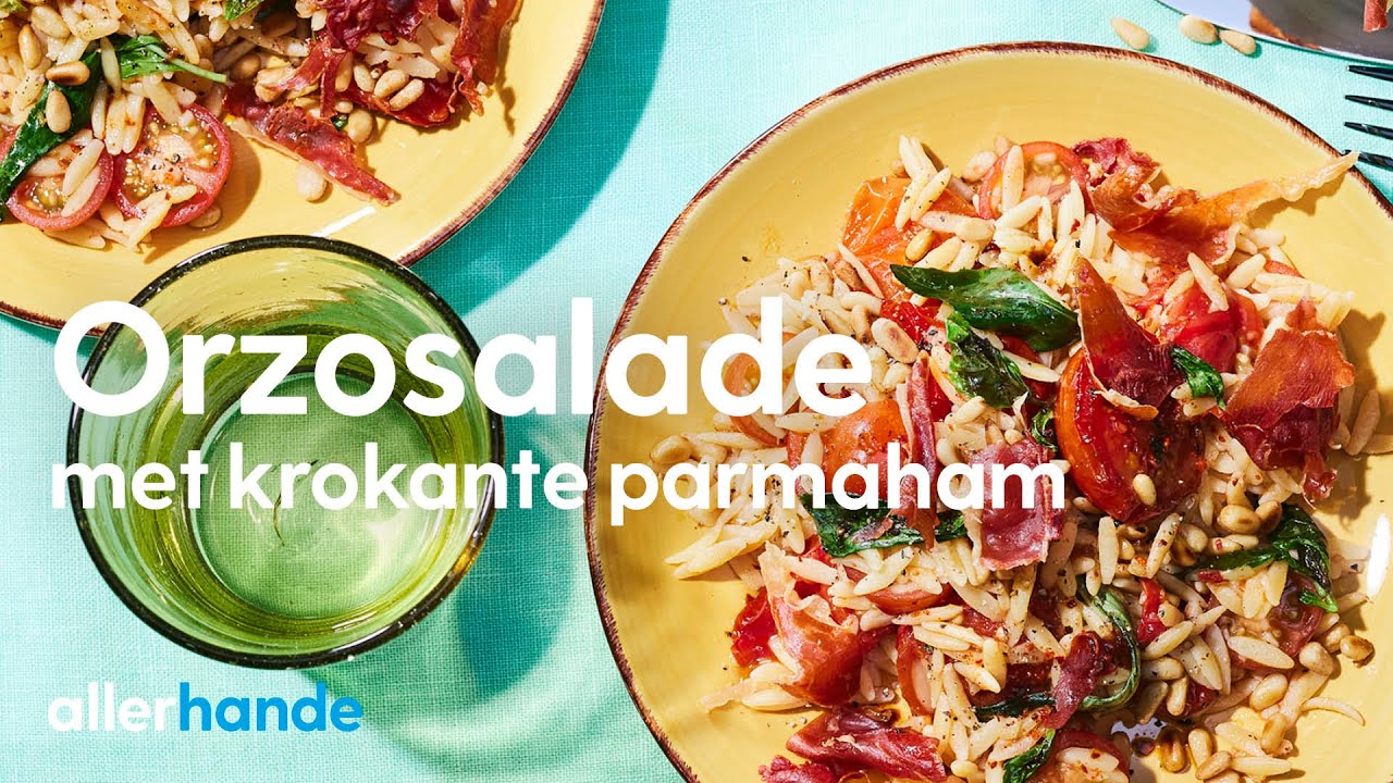Orzotomatensalade met parmaham en pijnboompitten maken Recept